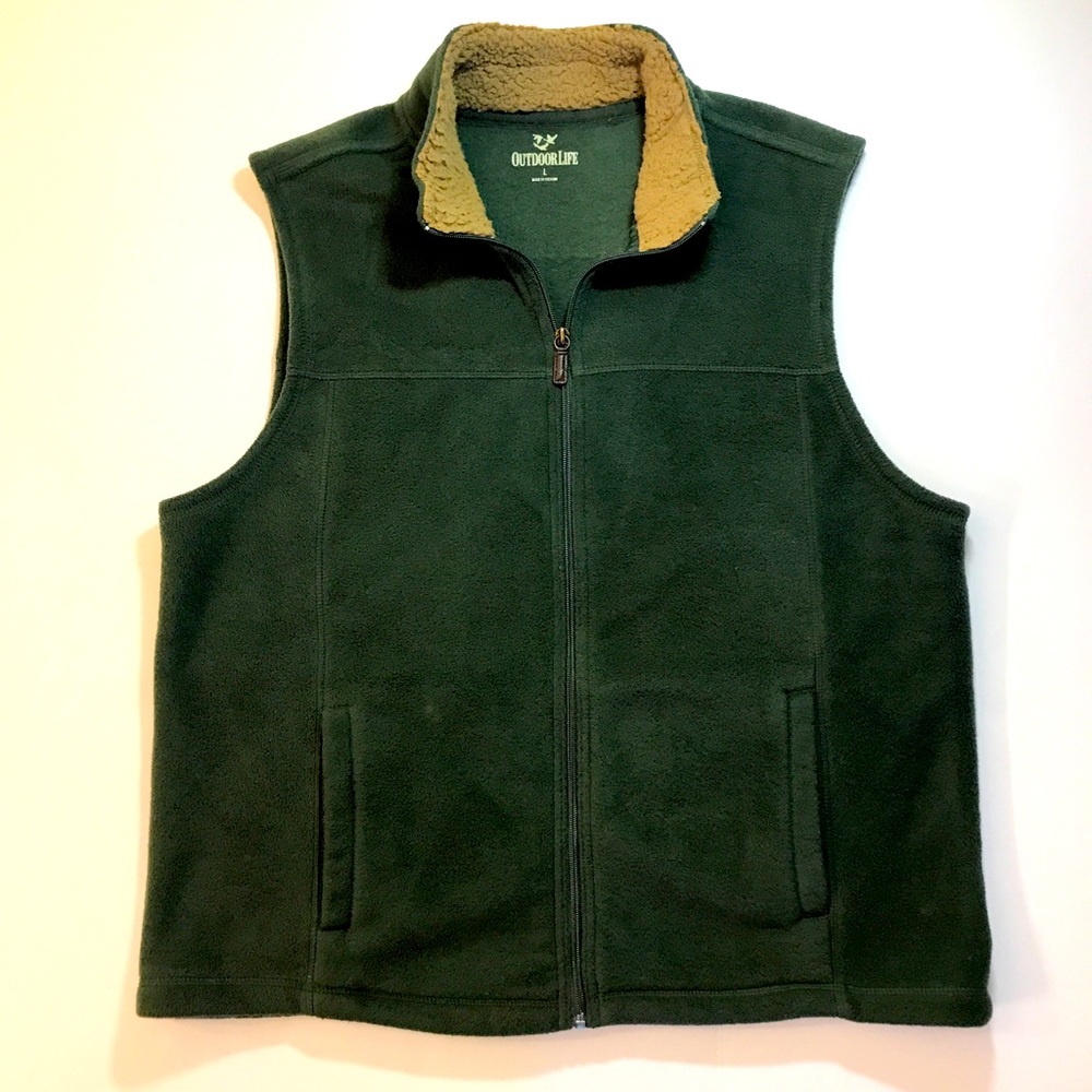 Outdoor Life Fleece Vest Full Zip Sz Large